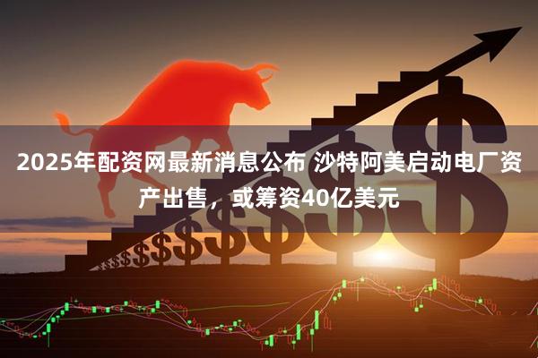 2025年配资网最新消息公布 沙特阿美启动电厂资产出售，或筹资40亿美元